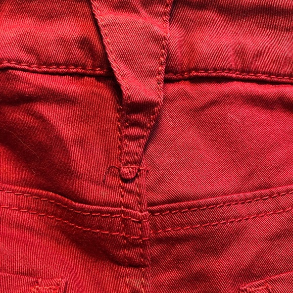 Vintage Joan Jett Tripp NYC Daang Goodman Lace up Red Jeans Size 11 denim - Picture 12 of 16